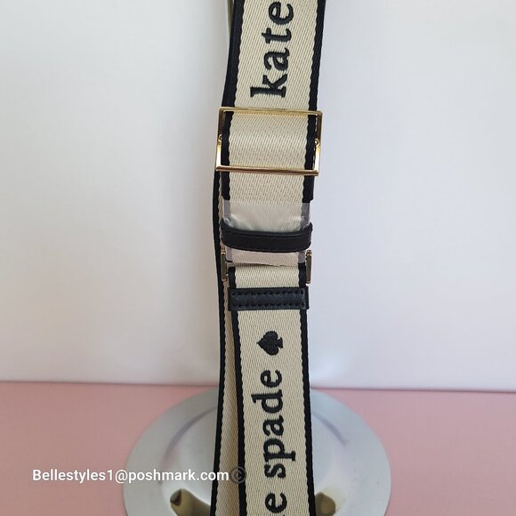 KATE SPADE Webbing Bag Strap with Embroidered Logo- Light Natural color ⭐ - Picture 12 of 16
